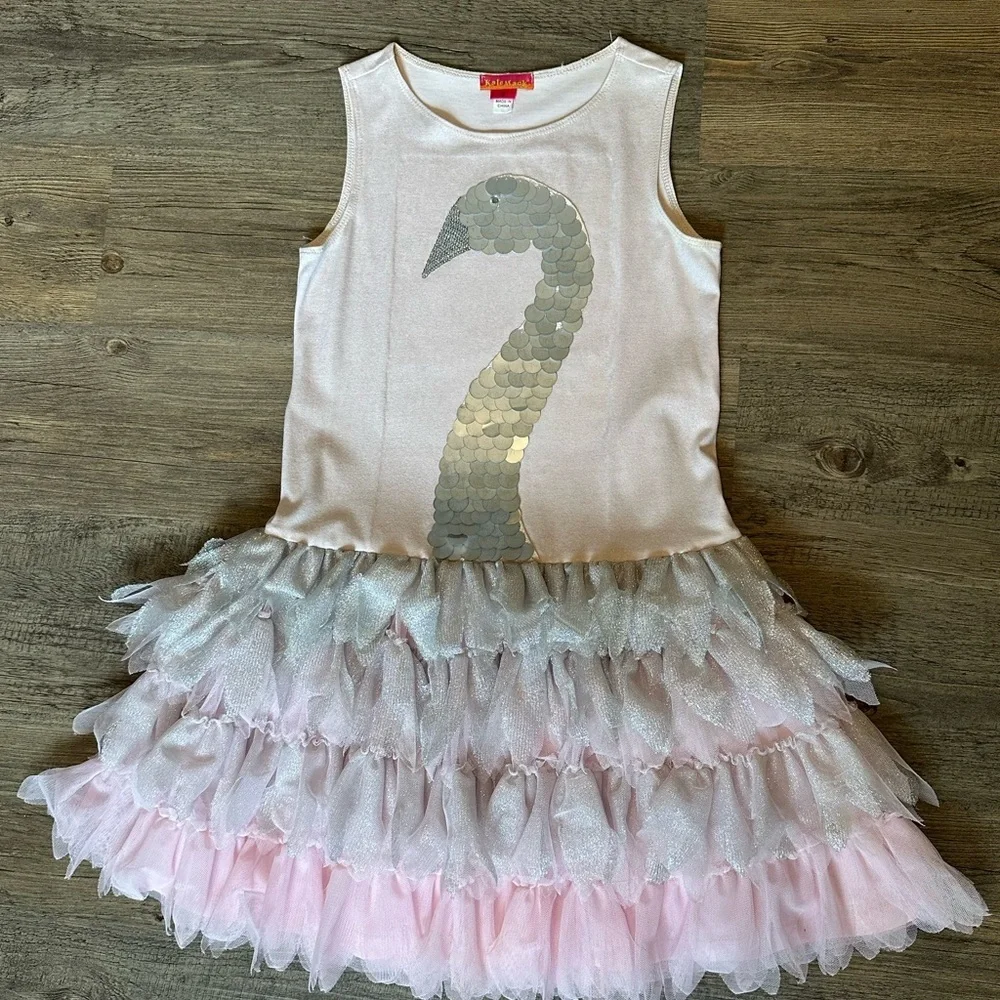 Kate Mack. Pink Sparkle Swan Princess Dress.